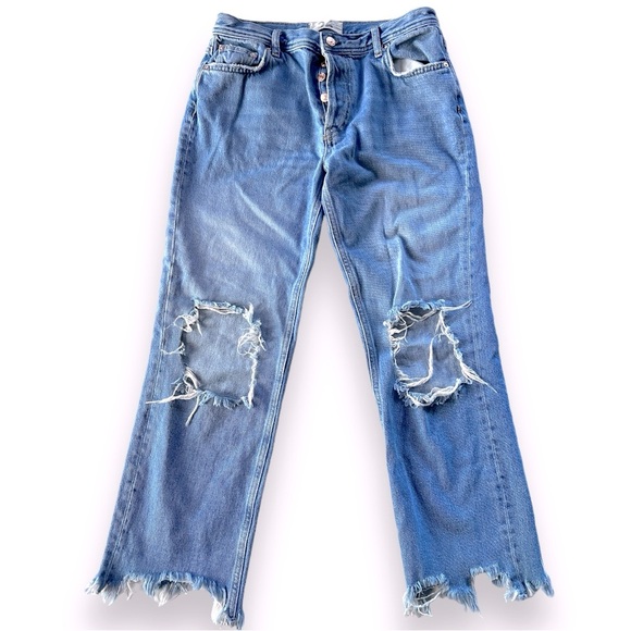 Free People x We The Free Maggie Straight Jean in Faded Blue Size 26 - Picture 2 of 12